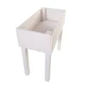 BooGardi Hochbeet Holz mit Vlies · 4 Farben · Weiß · Pflanzkasten rückenschonend · Blumenkasten · Kräuterbeet Gemüsebeet für Balkon Terrasse - Thumbnail 4