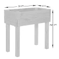 BooGardi Hochbeet Holz mit Vlies · 4 Farben · Weiß · Pflanzkasten rückenschonend · Blumenkasten · Kräuterbeet Gemüsebeet für Balkon Terrasse - Thumbnail 6