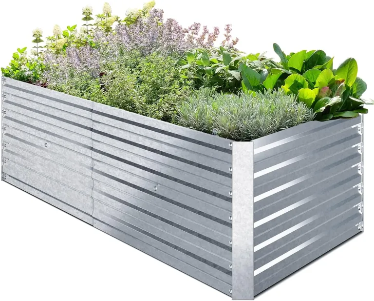Ohuhu Hochbeet Metall Pflanzenbeet 180x90x60cm, Wetterfestes Stahlblech Hochbeet für Gemüse Erhöhte Extragroße, Gemüsebeet Pflanzkasten Frühbeet Gartenbeet Pflanzkübel Blumenkasten für Garten – Bild 1