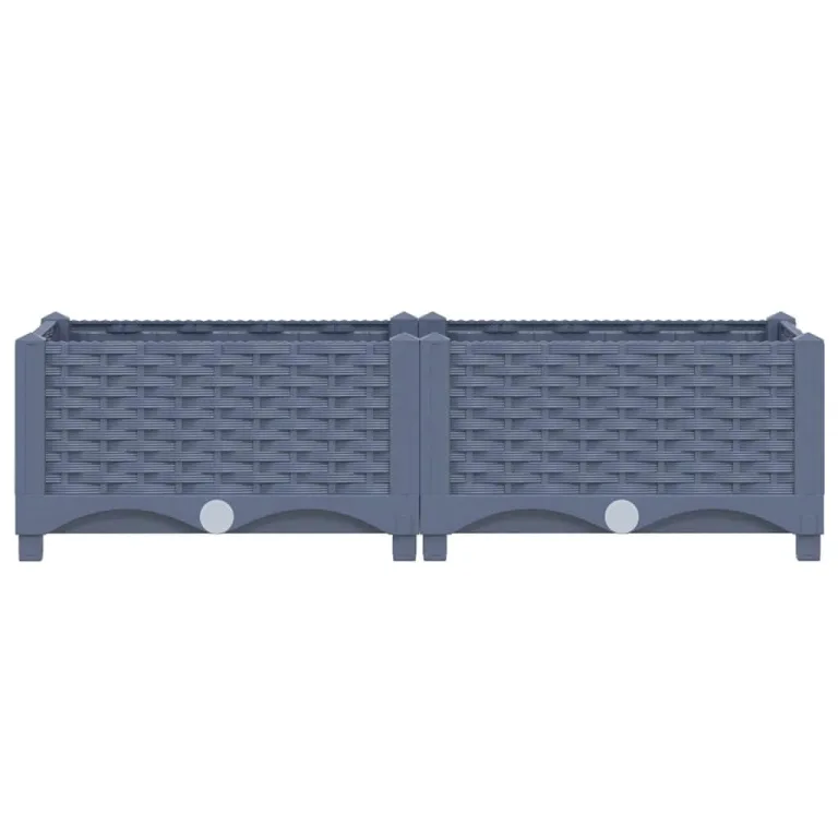 vidaXL Hochbeet Blumenkasten Gemüsebeet Pflanzbeet Blumenbeet Pflanzkasten Blumenkübel Pflanzkübel Kräuterbeet 80x40x23cm Polypropylen – Bild 7