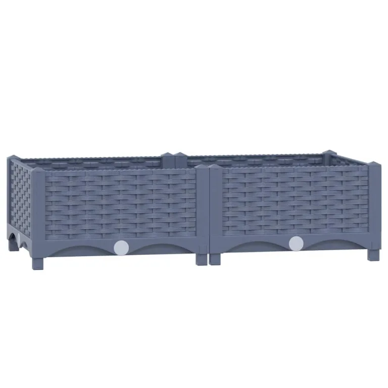 vidaXL Hochbeet Blumenkasten Gemüsebeet Pflanzbeet Blumenbeet Pflanzkasten Blumenkübel Pflanzkübel Kräuterbeet 80x40x23cm Polypropylen – Bild 1