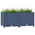 vidaXL Hochbeet Blumenkasten Gemüsebeet Pflanzbeet Blumenbeet Pflanzkasten Blumenkübel Pflanzkübel Kräuterbeet 80x40x38cm Polypropylen - Thumbnail 2