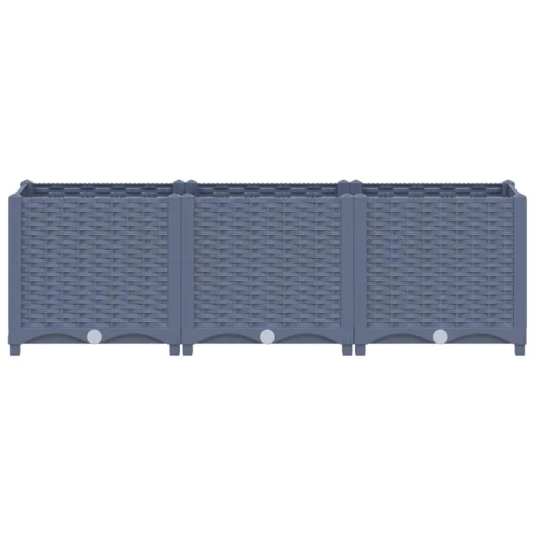 vidaXL Hochbeet Blumenkasten Gemüsebeet Pflanzbeet Blumenbeet Pflanzkasten Blumenkübel Pflanzkübel Kräuterbeet 120x40x38cm Polypropylen – Bild 7