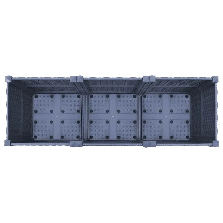 vidaXL Hochbeet Blumenkasten Gemüsebeet Pflanzbeet Blumenbeet Pflanzkasten Blumenkübel Pflanzkübel Kräuterbeet 120x40x38cm Polypropylen – Bild 9