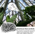 200 Stück Gewächshaus Reparatur Kit Edelstahl Gewächshaus Klammern Rostfrei Verglasung Klammern W Drahtklammern und Z Clips Nüsse Schrauben Zubehör für Glas Hohlkammerplatte Befestigung - Thumbnail 7
