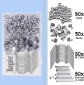 200 Stück Gewächshaus Reparatur Kit Edelstahl Gewächshaus Klammern Rostfrei Verglasung Klammern W Drahtklammern und Z Clips Nüsse Schrauben Zubehör für Glas Hohlkammerplatte Befestigung - Thumbnail 8