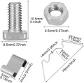 200 Stück Gewächshaus Reparatur Kit Edelstahl Gewächshaus Klammern Rostfrei Verglasung Klammern W Drahtklammern und Z Clips Nüsse Schrauben Zubehör für Glas Hohlkammerplatte Befestigung - Thumbnail 4
