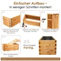 BooGardi Hochbeete-KIT für Pflanzkübel Holz mit Vlies · Unterbau für Hochbeet in 5 Größen · 180 cm lang naturbraun · Untergestell Hochbeete für Garten, Balkon & Terrasse · groß außen rechteckig XXL - Thumbnail 6
