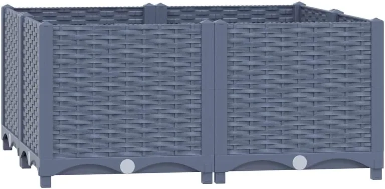 vidaXL Hochbeet Blumenkasten Gartenbeet Pflanzkasten Gemüsebeet Pflanzbeet Frühbeet Pflanzkübel Blumenbeet Blumenkübel 80x80x38cm Polypropylen – Bild 1