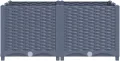 vidaXL Hochbeet Blumenkasten Gartenbeet Pflanzkasten Gemüsebeet Pflanzbeet Frühbeet Pflanzkübel Blumenbeet Blumenkübel 80x80x38cm Polypropylen - Thumbnail 5
