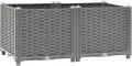 vidaXL Hochbeet Blumenkasten Gartenbeet Pflanzkasten Gemüsebeet Pflanzbeet Frühbeet Pflanzkübel Blumenbeet Blumenkübel 80x80x38cm Polypropylen - Thumbnail 9