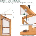 M MCombo 2 Etage höhenverstellbares Anlehngewächshaus Treibhaus Pflanzenhaus Aufzuchtschrank 0160, aus Holz und Polycarbonat - Thumbnail 5