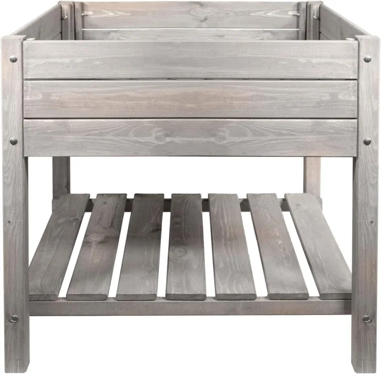 mgc24 Hochbeet Massiv S - Kiefernholz Natur rechteckig für Garten/Terrasse/Balkon - 79 x 40 x 78 cm – Bild 10