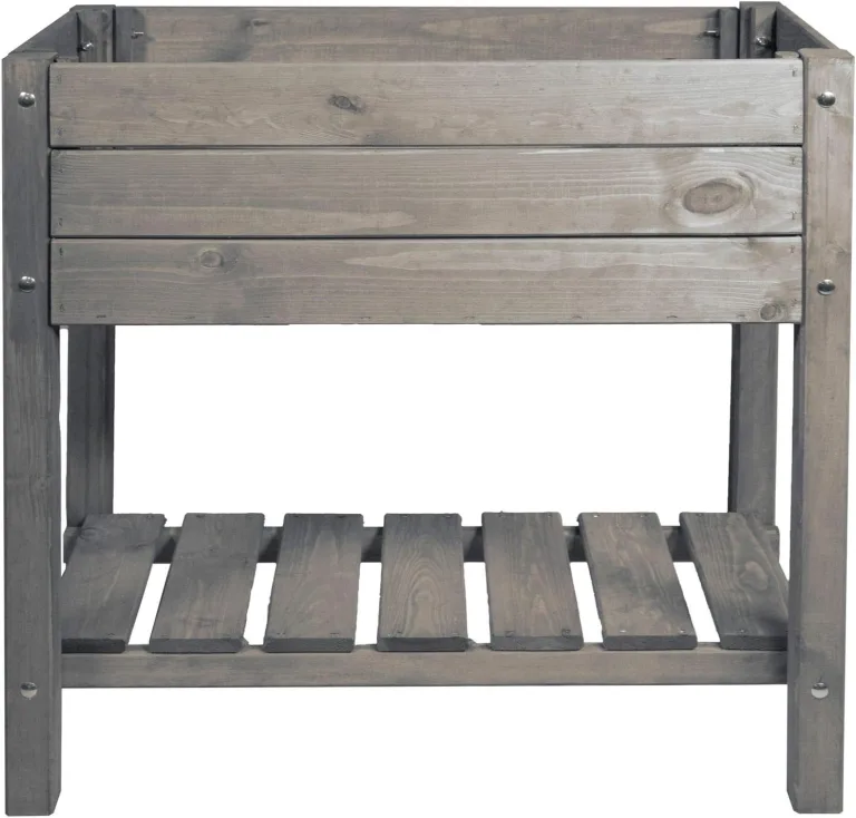 mgc24 Hochbeet Massiv S - Kiefernholz Natur rechteckig für Garten/Terrasse/Balkon - 79 x 40 x 78 cm – Bild 11