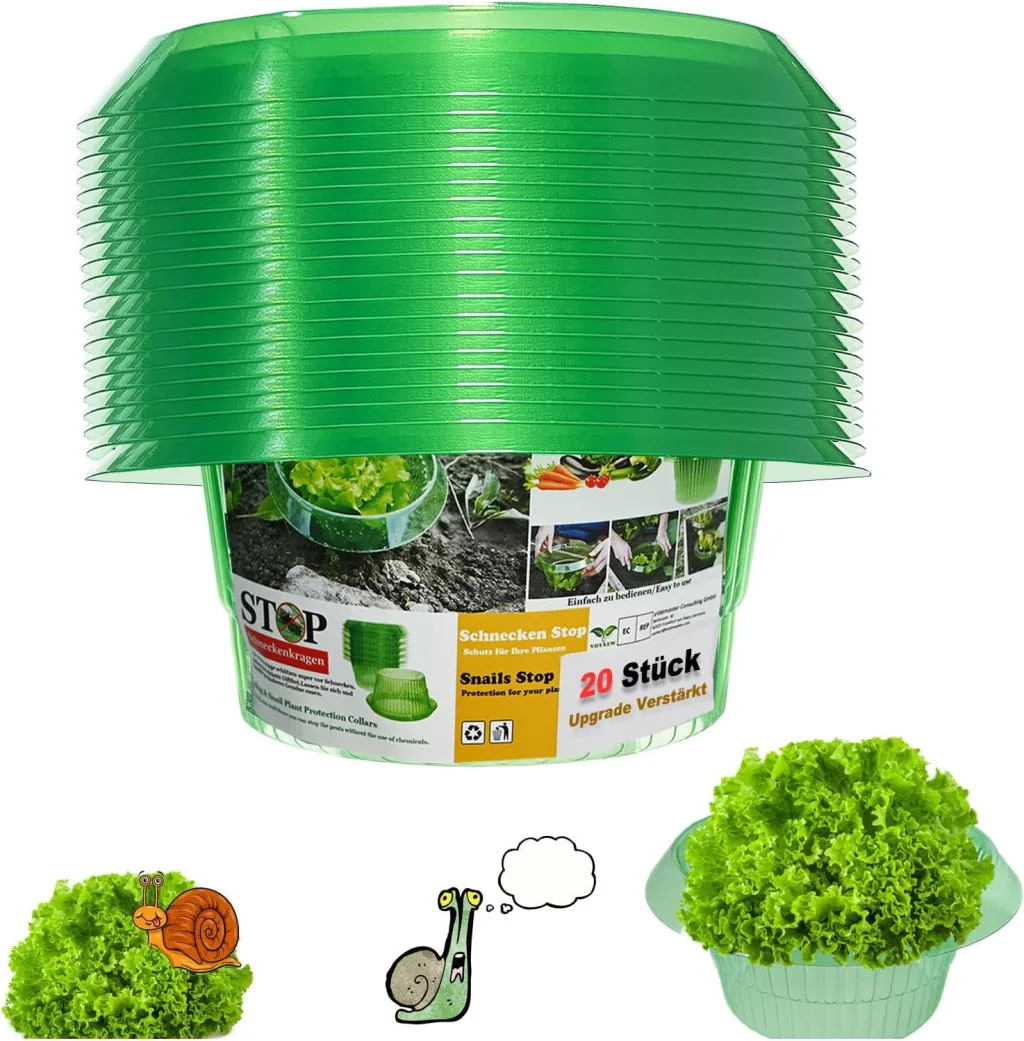 Upgrade Verstärkt Schnecken-Schutz | Schneckenkragen für Ihre Salatpflanzen und Kohl | Schneckenabwehr ohne Chemie |(68g/ stücke)