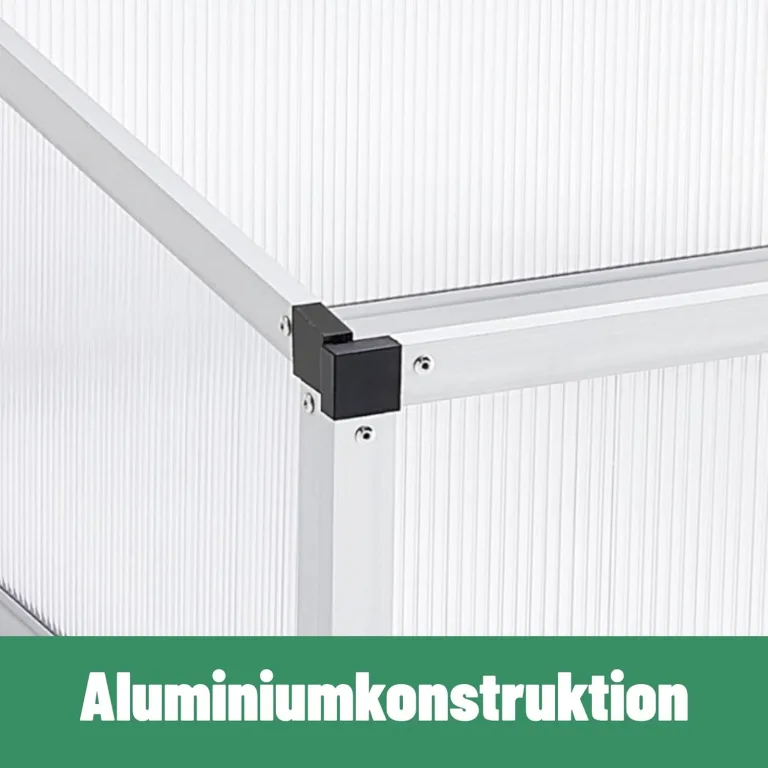 Alu Frühbeet, Mini Gewächshaus Hochbeet Treibhaus, Frühbeetkasten lichtdurchlässig, UV Schutz,Frühbeete 4.2kg/groß,78x58x30cm,S – Bild 7