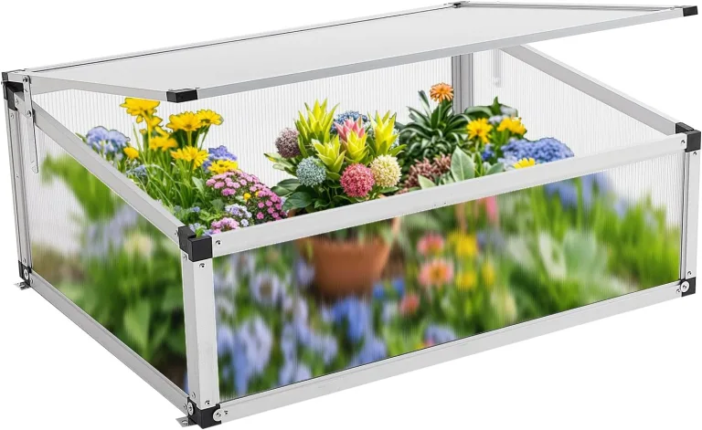 Alu Frühbeet, Mini Gewächshaus Hochbeet Treibhaus, Frühbeetkasten lichtdurchlässig, UV Schutz,Frühbeete 4.2kg/groß,78x58x30cm,S – Bild 1
