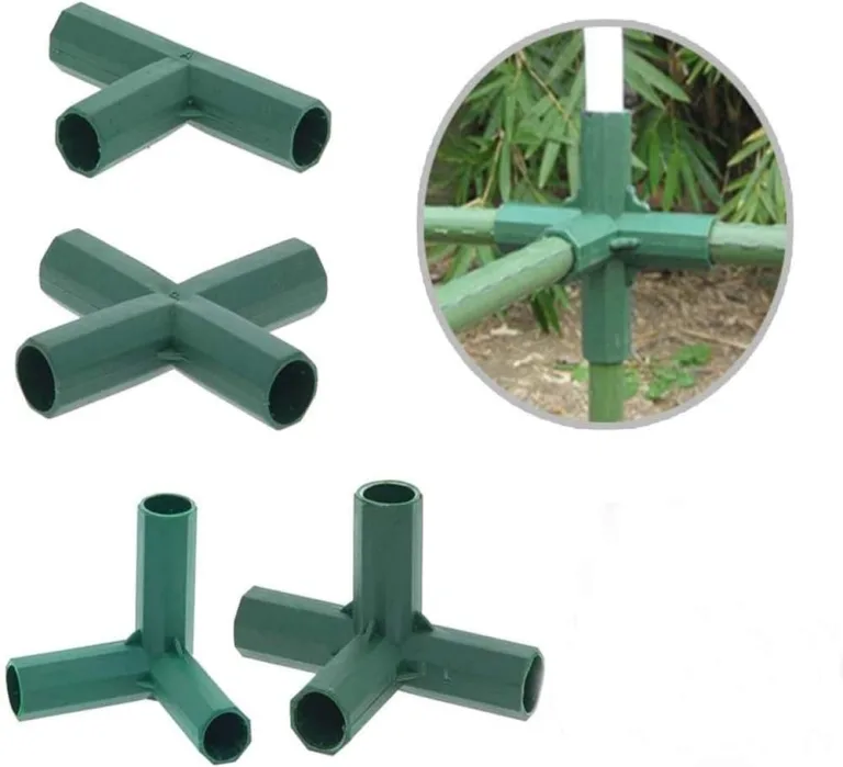 14 Stück Steckverbinder Rohrverbinder 3 Wege 4 Wege Verbindungsstücke, PVC Eckverbinder, für Gewächshäuser Rahmen Regale (Grün Set für 11mm) – Bild 2