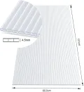 Floordirekt 10,25 m² Hohlkammerplatte - 14x Stegplatten 60,5 x 121 cm - Doppelstegplatten aus Polycarbonat - Hohlkammerplatten für Gewächshaus & Modellbau (Transparent, 4 mm) - Thumbnail 3