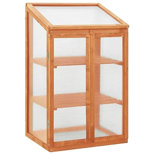 vidaXL Tannenholz Gewächshaus Anzuchthaus Frühbeet Schrank Balkon Garten Frühbeetschrank Aufzuchtschrank Treibhaus Pflanzenhaus 60x45x100cm – Bild 8
