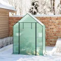 WOLTU Foliengewächshaus Tomatengewächshaus Treibhaus Gartenhaus Frühbeet Tomatenhaus Gemüse Gewächshaus Grün 143x73x195 cm - Thumbnail 8
