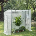 WOLTU Foliengewächshaus 130 g/m², PE halbtransparente Tomatengewächshaus, Plane wasserdicht wetterfest Mehrzwecktreibhaus Pflanzenhaus, Garten, Terrasse, Hinterhof, 200x77x146/169 cm, Weiß - Thumbnail 3