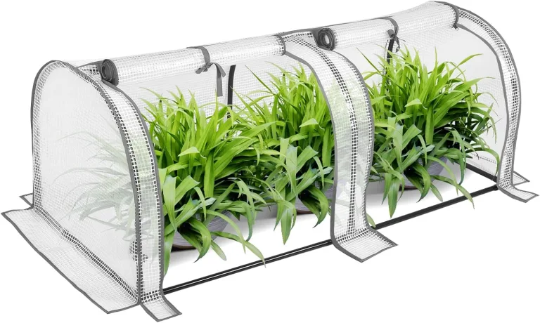 WOLTU Foliengewächshaus, Gewächshaus wasserdicht, Tomatengewächshaus wetterfest, PE Gitterfolie, Mehrzwecktreibhaus Pflanzenhaus für Garten Balkon, 130 x 60 x 50 cm, Weiß – Bild 1