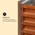 blumfeldt Rust Grow Hochbeet Gartenbeet, verzinktes Stahlblech, Materialstärke: 0,6 mm, einfache Montage, Rost-Finish, 200 x 60 x 100 cm (BxHxT) Rost - Thumbnail 6