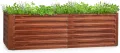 blumfeldt Rust Grow Hochbeet Gartenbeet, verzinktes Stahlblech, Materialstärke: 0,6 mm, einfache Montage, Rost-Finish, 200 x 60 x 100 cm (BxHxT) Rost - Thumbnail 1