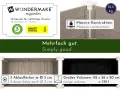 Großes Hochbeet aus Holz für Garten Balkon Terrasse, Pflanzkasten Bausatz XL rechteckig schmal mit Vlies-Folie, Kräuterbeet Pflanzenkasten, 124 x 63 x 75 cm, weiß grau anthrazit - Thumbnail 2