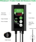 RIOGOO Setzling-Heizmatte und Thermostat-Set, wasserdichtes Gewächshaus-Heizkissen 10" x 20,75" Keimungs-Wärmematte - Thumbnail 3