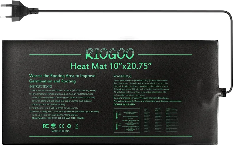 RIOGOO Heizmatte Wärmematte für Sämling Germination und Haustier,Wasserkultur-Samen-Reptil-Betriebsheizungs-Auflage mit Abschaltschutz sicher und haltbar 24 * 52cm CER bestätigt – Bild 10