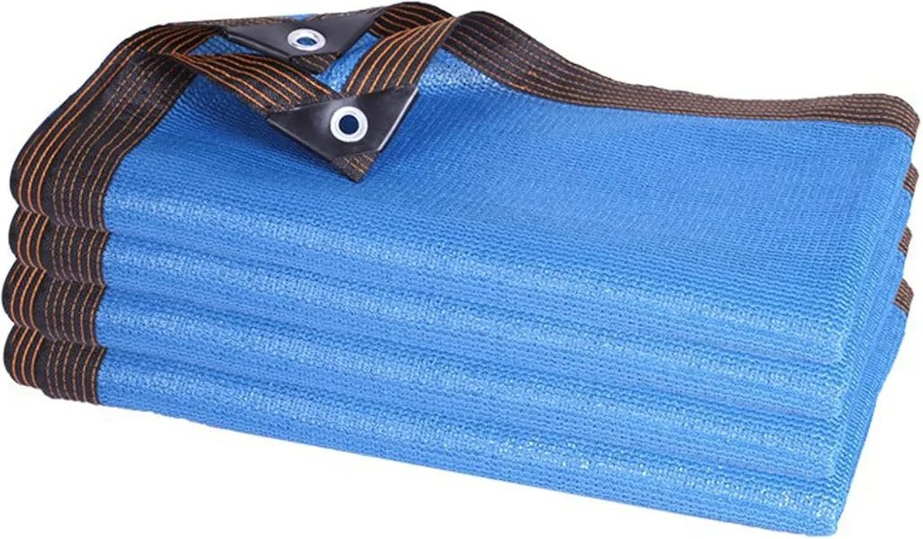 Uv-BestäNdiges 75% Pflanzen WäRmeisolations Netz,Anti-Aging Sonnenschutz Netz Atmungsaktives,Schattiernetz Blau Schattiernetz,FüR Fensterbank Garten Balkon-Schattennetz (2mx3m/6.6ftx9.8ft)