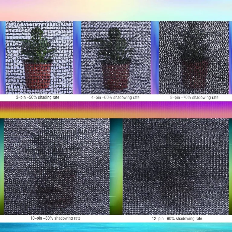 Outdoor Schattiernetz,Verdickte VerschlüSselung 12 Stiche Schattiernetz,90% Uv Blockieren GewäChshaus Plane Sonnensegel,FüR GewäChshäUser Balkon Patio-Rasen Schwarz (2mx3m/6.6ftx9.8ft) – Bild 9