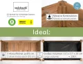 needs&wants® Großes Hochbeet aus Holz für Garten Balkon Terrasse, Pflanzkasten Bausatz XL rechteckig schmal mit Vlies-Folie, Kräuterbeet Pflanzenkasten deko, 121 x 63 x 75 cm, dunkel-braun - Thumbnail 2