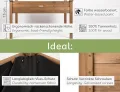 needs&wants® Großes Hochbeet aus Holz für Garten Balkon Terrasse, Pflanzkasten Bausatz XL rechteckig schmal mit Vlies-Folie, Kräuterbeet Pflanzenkasten deko, 121 x 63 x 75 cm, dunkel-braun - Thumbnail 3