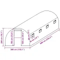 vidaXL Ersatzabdeckung für Gewächshaus (18 m²) 3x6x2 m Transparent - Thumbnail 2