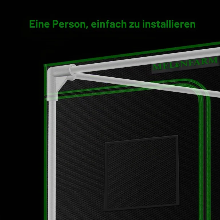 2 x 2 Wachstumszelt, 61 x 61 x 121 cm, hochreflektierendes 600D-Diamant-Mylar-Leinwand mit Beobachtungsfenster und Bodenwanne für Hydrokultur-Pflanzenanbau – Bild 6