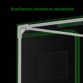 2 x 2 Wachstumszelt, 61 x 61 x 121 cm, hochreflektierendes 600D-Diamant-Mylar-Leinwand mit Beobachtungsfenster und Bodenwanne für Hydrokultur-Pflanzenanbau - Thumbnail 6