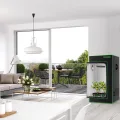 2 x 2 Wachstumszelt, 61 x 61 x 121 cm, hochreflektierendes 600D-Diamant-Mylar-Leinwand mit Beobachtungsfenster und Bodenwanne für Hydrokultur-Pflanzenanbau - Thumbnail 9