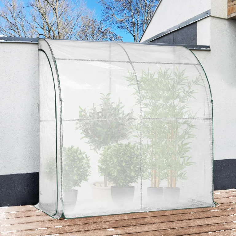 IDMarket - Angebautes Wandgewächshaus 200 x 80 x 160 cm Balkon und Terrasse – Bild 5