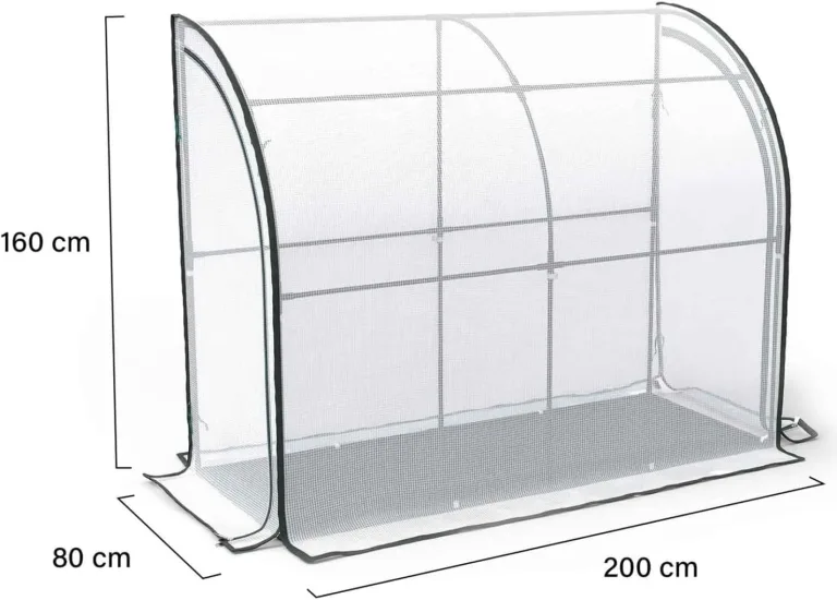 IDMarket - Angebautes Wandgewächshaus 200 x 80 x 160 cm Balkon und Terrasse – Bild 7
