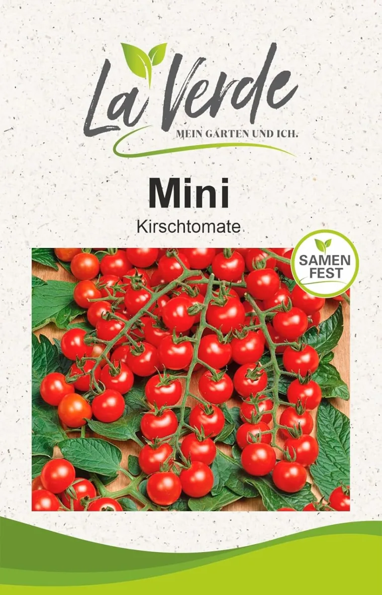 La Verde MEIN GARTEN UND ICH. Black Cherry Tomatensamen für ca. 10 Pflanzen, aromatische Kirschtomate, süß-fruchtige Früchte, Saatgut ohne Gentechnik – Bild 6