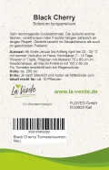 La Verde MEIN GARTEN UND ICH. Black Cherry Tomatensamen für ca. 10 Pflanzen, aromatische Kirschtomate, süß-fruchtige Früchte, Saatgut ohne Gentechnik - Thumbnail 2