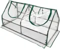 Grindi - Gewächshaus Foliengewächshaus mit PVC Folie und Fernster - Transparent, 120X60X60cm - Gewächshaus Klein Garten Balkon Winterfest Tomatenhaus für Optimales Pflanzenwachstum - Erica III - Thumbnail 1