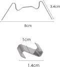 TRIXES 100 Stück Gewächshausklammern für die Befestigung von Gewächshausfenstern/Glas-, Kunststoff-, Polycarbonat-, Plexiglasscheiben -Aluminiumzubehör für die Fensterersatzklammer in Gewächshäusern - Thumbnail 2