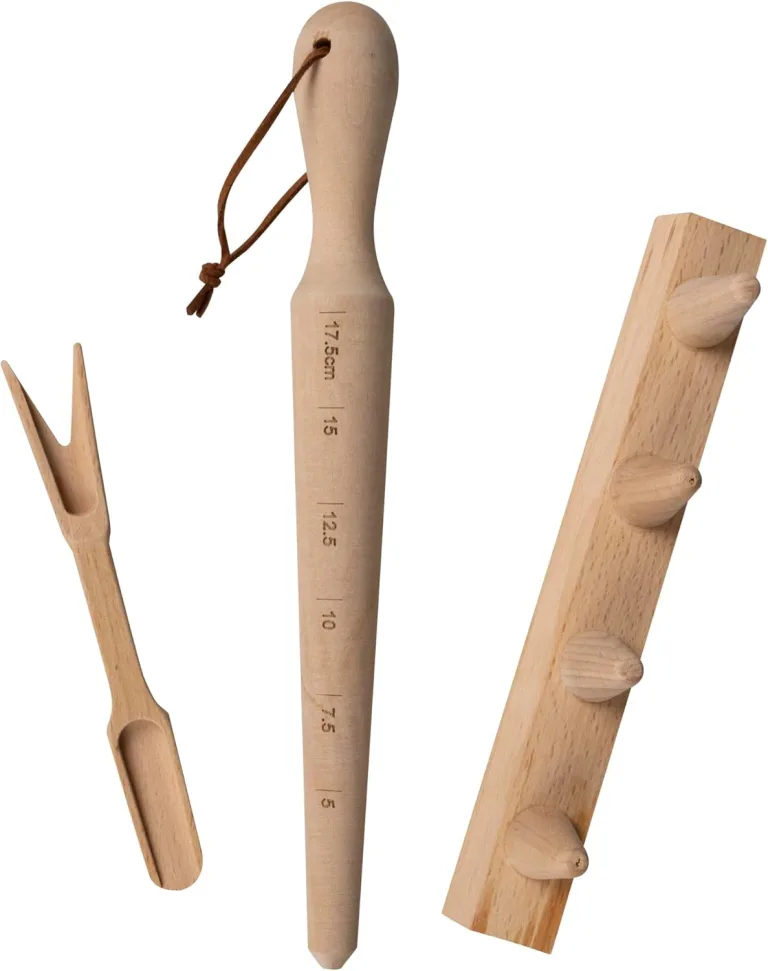 Windhager Anzuchtset, 3-teilig, Buchenholz, inkl. Pflanzholz, Pikierleiste und Pikiergabel, Pflanzsetz für Hochbeete, 05848 – Bild 1