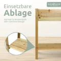 holz4home® Hochbeet inkl. Vlies-, Einlegevlies Naturholz Tanne Braun | 80x37x78 cm I Hochwertiges Tannenholz I Ideal für den kleinen Garten, Terrasse oder Balkon - Thumbnail 5