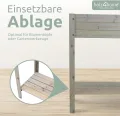 holz4home® Hochbeet inkl. Vlies-, Einlegevlies Naturholz Tanne Grauweiß | 80x37x78 cm I Hochwertiges Tannenholz I Ideal für den kleinen Garten, Terrasse oder Balkon - Thumbnail 5