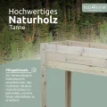 holz4home® Hochbeet inkl. Vlies-, Einlegevlies Naturholz Tanne Grauweiß | 80x37x78 cm I Hochwertiges Tannenholz I Ideal für den kleinen Garten, Terrasse oder Balkon - Thumbnail 3